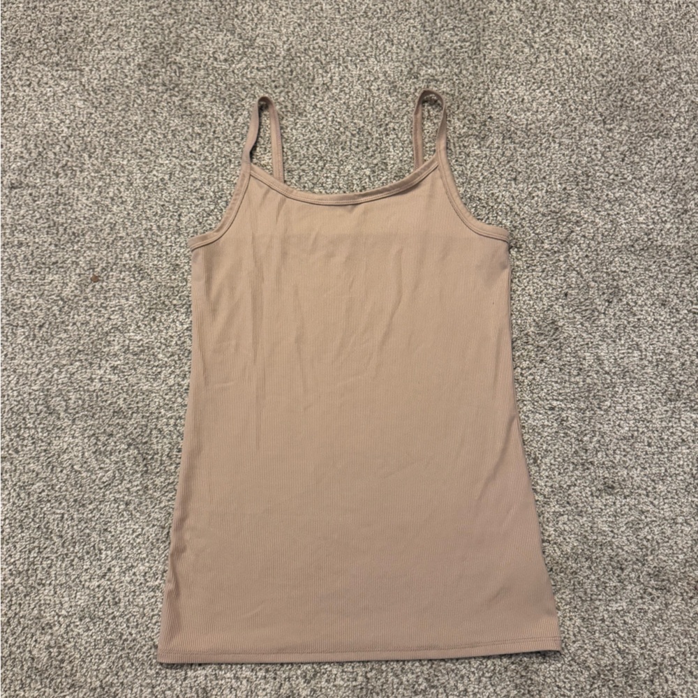 No Boundaries Tan Fitted Sleeveless Camisole